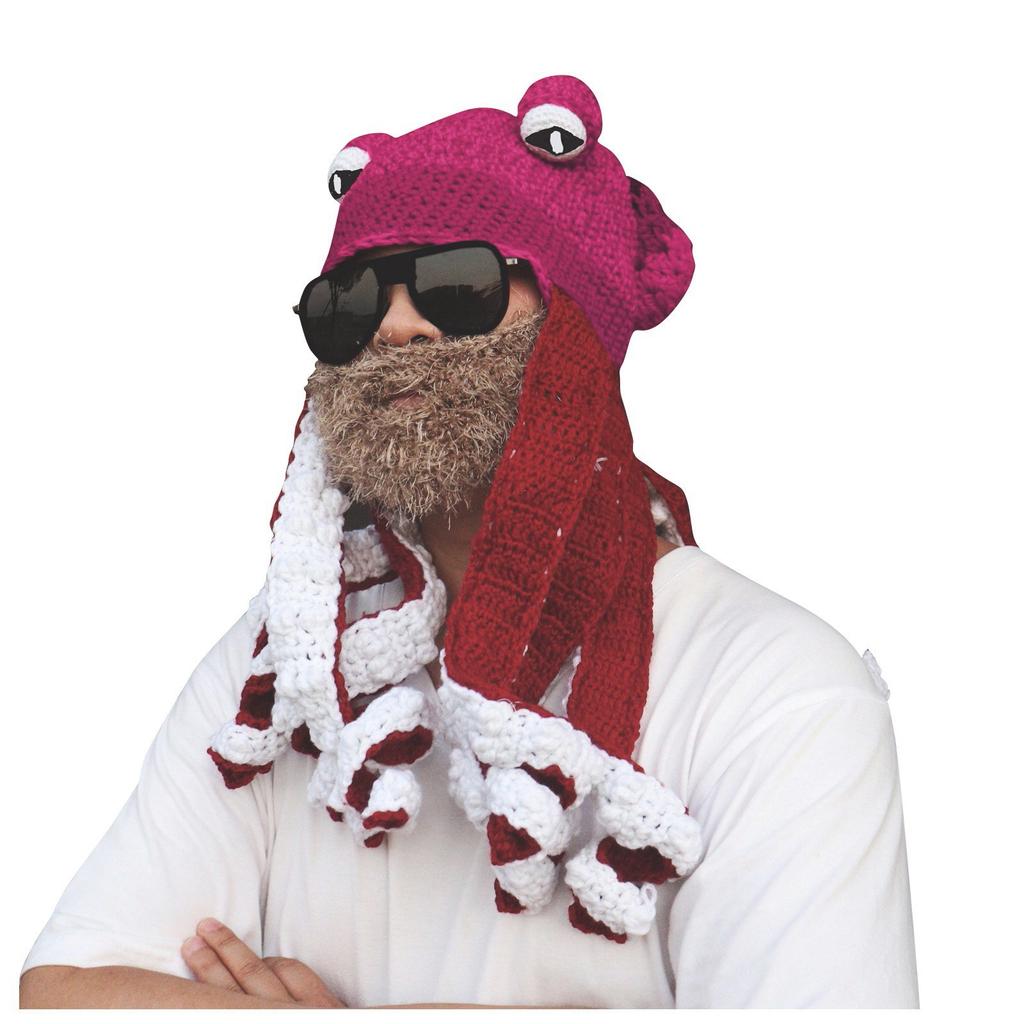 Party Tricky Funny Headgear Crochet Woolen Color Blocking Hat