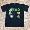 Mask Shortsleeved Tshirt Movie Accessories Hiphop Vintage Cartoon Print Halfsleeve