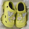 Women's EVA Platform Sandals: Summer Outdoor Beach Shoes with Thick, Height-Boosting Soles, Pearl Rhinestones, and Non-Slip Design.