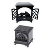 1:12 Scale Dollhouse Fireplace with LED DIY Miniature Dollhouse Decorations Furniture Handmade Crafts Accessories Toy