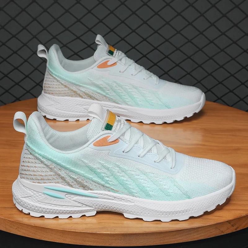 Fashion New Casual Training Sneaker Men's Fashion Trend Running Lace Up Lightweight Breathable Mesh Vulcanized Shoes Tenis Masculino