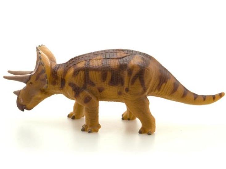 Dinosaurier Triceratops Vinylmodell Braun