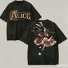 Alice Madness Washed T Shirt Anime Lover Harajuku New Model Oversized Vintage Loose Classic Unisex Y2k Short Sleeves Classic Tee