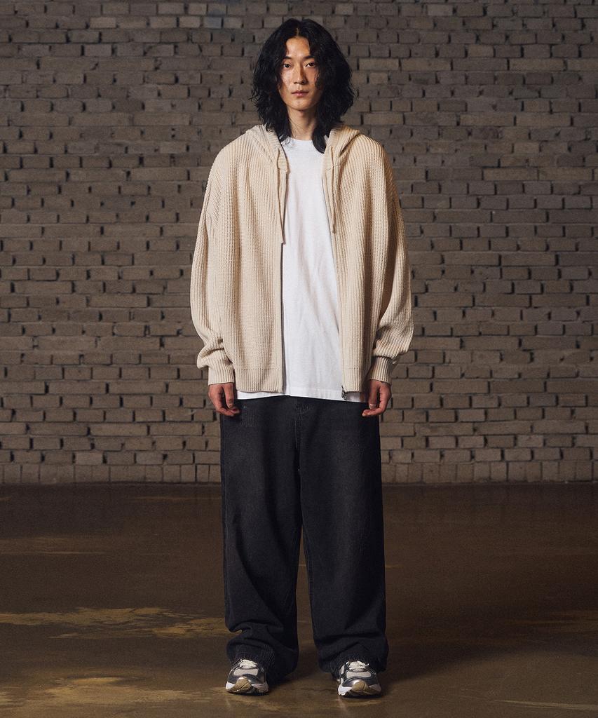FILLUMINATE Felpa con cappuccio in maglia attutita con zip Grigio