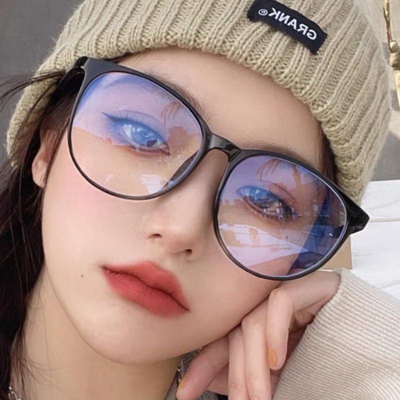 Anti Radiation Glasses for Women Retro Round Frame Fashion Eyewear Blue Light Blocking Computer Glasses