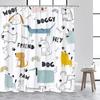 Cartoon Animals Kids Shower Curtains Cute Dogs Pet Ocean Fish Sea Turtle Whale Octopus Child Bathroom Curtain Decor with Hooks