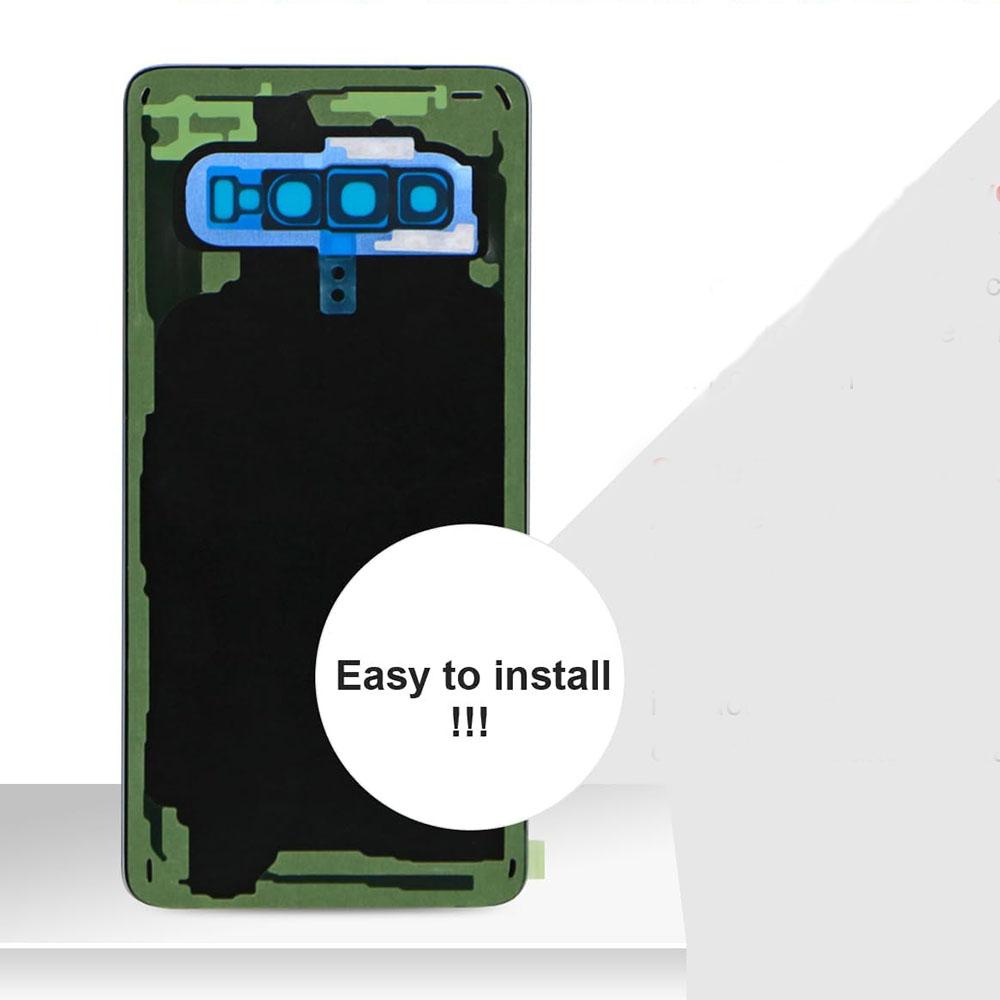 Bakdeksel Glass erstatningshusdør med rammelinse for Samsung Galaxy S10