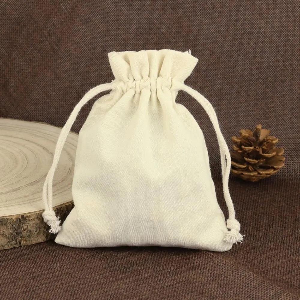 5/10/20 Stück/Los Schwarze Canvas Aufbewahrungsbeutel mit Kordelzug - 15x20cm Verschiedene Größen Baumwollbeutel für Hochzeitsbonbons Partygeschenke Verpackung
