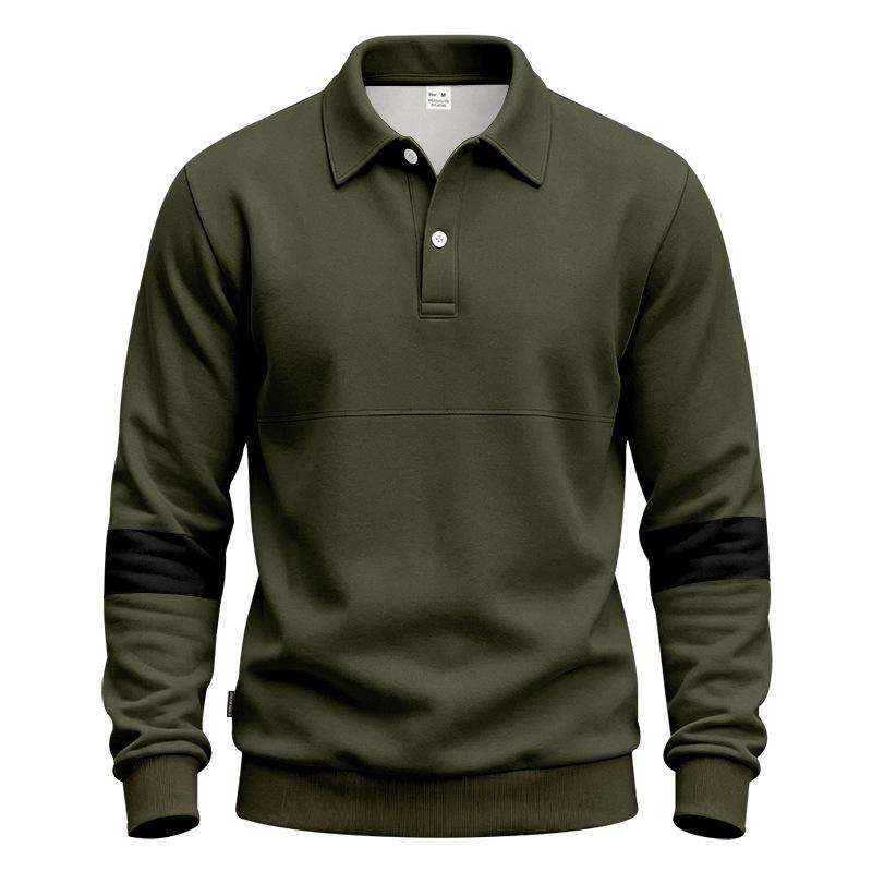 Men S Loose Casual Turn Down Collar Button Polo Shirt For Commute