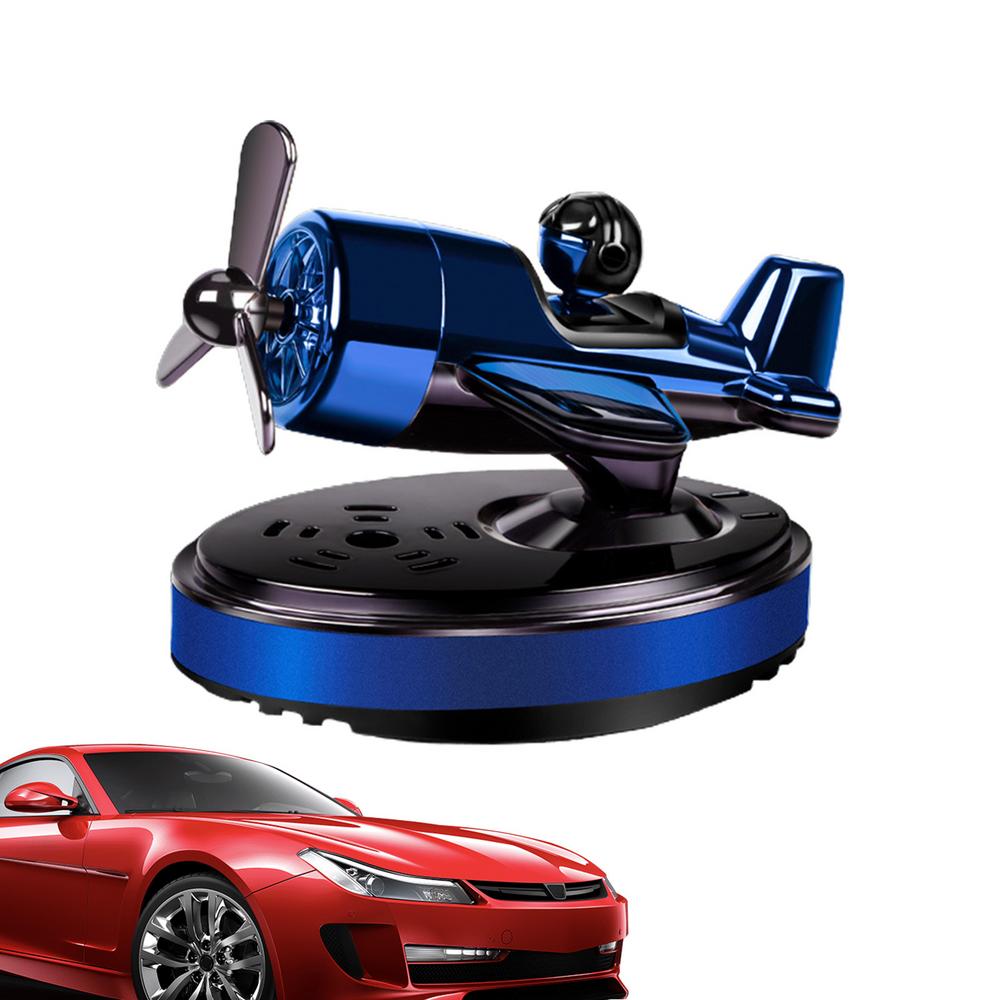 Car Perfume Diffuser Rotating Car Air Freshener Oil Diffuser Solar Powered Car Aromatherapy With Fragrance Oil Airplane Shape