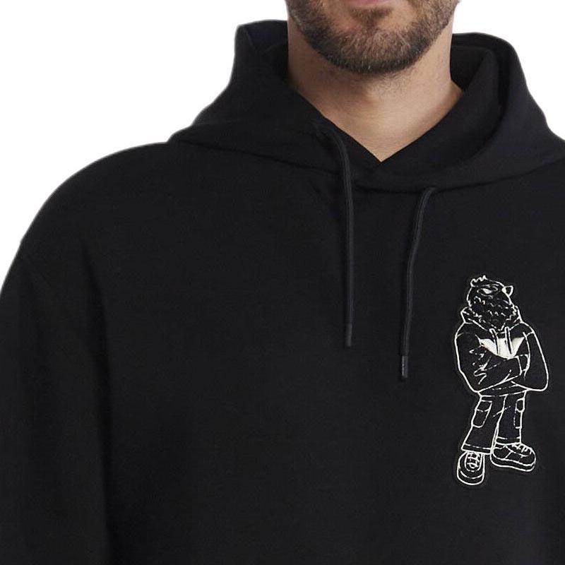 Emporio Armani Pattern Embroidered Hooded Long Sleeve Sweatshirt Men sweatshirt Navy-Blue 6R1MG9-1JHSZ-0920