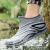 Fashion Brand Mens Rain Boots Chef Shoes Fishing Shoes Casual Waterproof Comfortable Big Size Trend Non-slip Strong Wear-resistant Boots