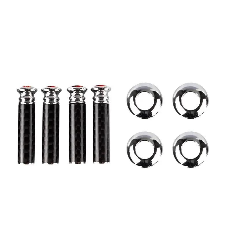 2026 Hot For VW VOLKSWAGEN 4PCS Carbon Fiber Car Door Lock Pins Bolt Cover For Volkswagen Passat Santana Tiguan Golf Bora Jetta