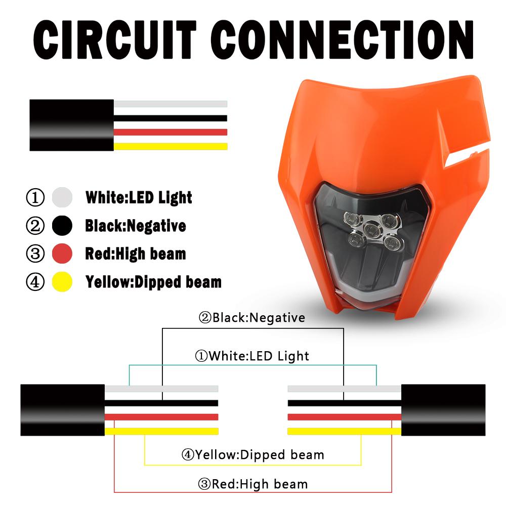 Motorcycle LED Headlight for KTM EXC SX XC XCW 125 150 250 300 350 450 530 Headlamp Motocross Accessories Lighthouse Supermoto
