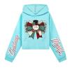 Kids Casual Fashion American Flag Printed Long Sleeve Hooded Sweatshirt