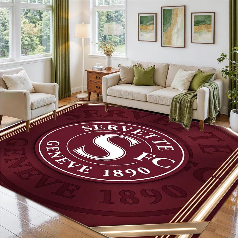 Servette FC Design Crystal Velvet Rug Soft Decorative Mat for Bedroom Entrance