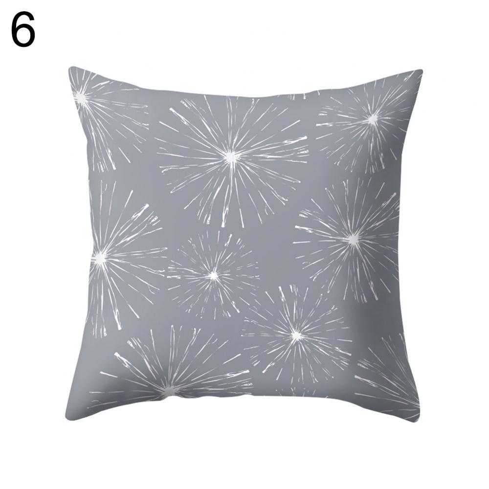 Cushion Cover Case Square Geometric Gray Throw Pillow Protector Bedding Articles