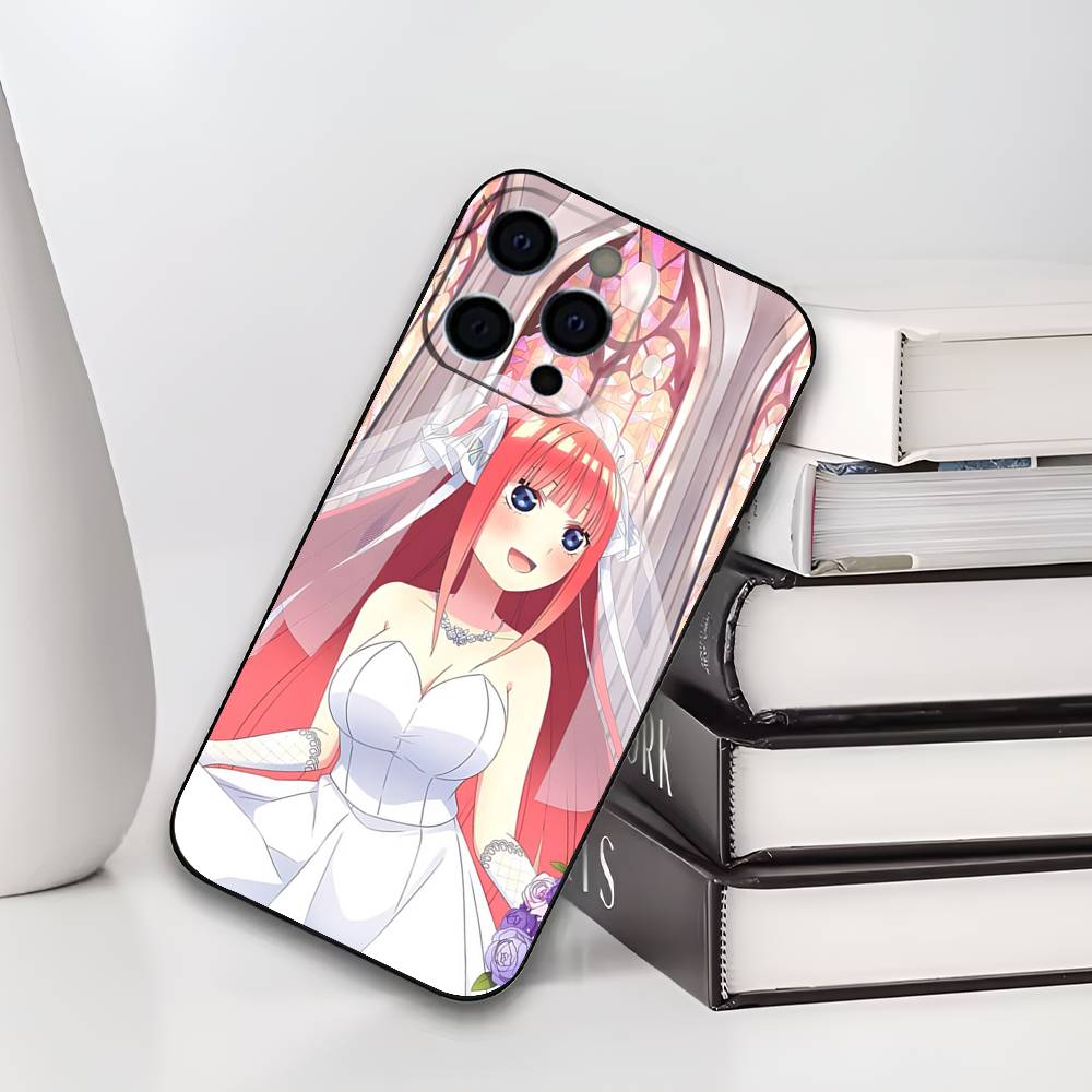 N-Nino N-Nakano Anime Phone Case For iPhone 17,16,15,14,13,12,11 Plus,Pro Max,XS,Soft Silicone Black Cover