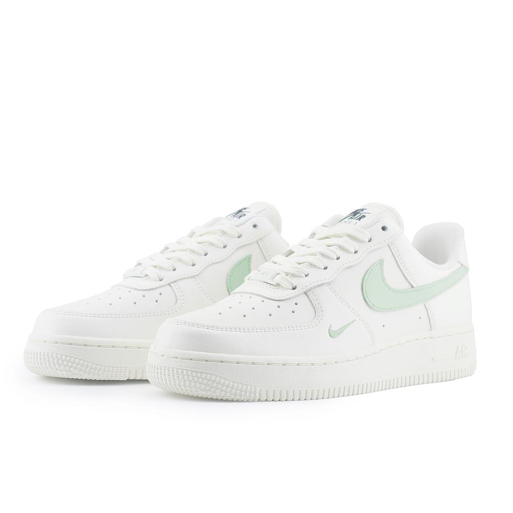 Nike Air Force 1 Leather Slip Resistant Abrasion Resistant Low Top Skateboard Shoes Women's White Green HF1058-133(Team4448-3)