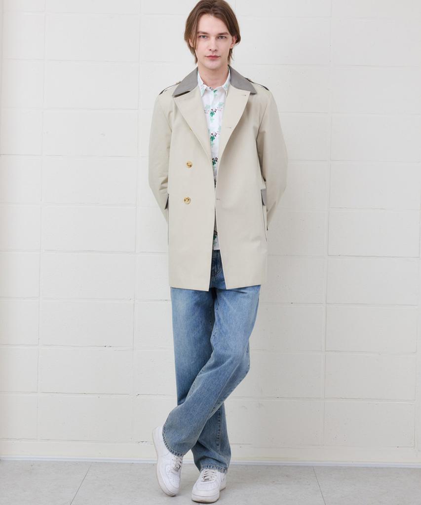 Yujeeot Beige Two-Tone Trench Coat (Unisex)