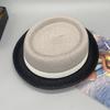New Straw Hat Men's and Women's Jazz Hat British Sunshade Travel Holiday Fashion Top Hat Trendy Hat Ring Hat