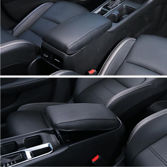Car Armrest Box Mats Console Pad Liner Cover Black For Nissan Sentra