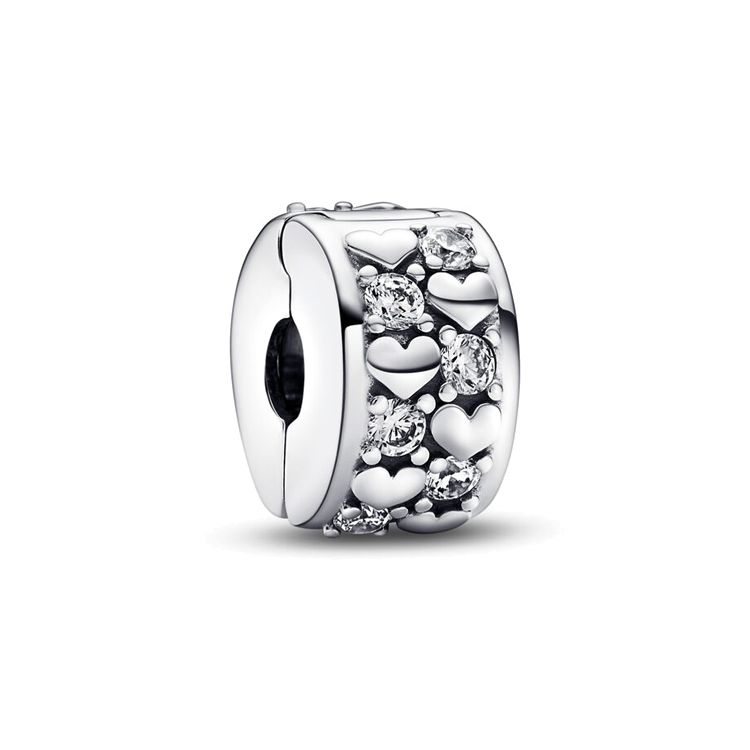 Pandora Moments Heart Sparkling Love Eternity Charm Women charm Silver 792235C01 Silver,F