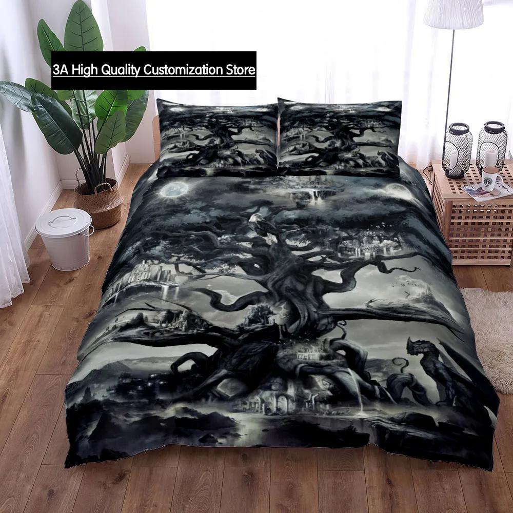 Yggdrasil Tree Of Life Duvet Cover Set King Queen Double Twin Single Bed Linen Set Quilt Cover