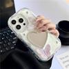 Gradual change butterfly love mirror surface for iphone15 apple phone case makeup fashion all-inclusive lens transparent