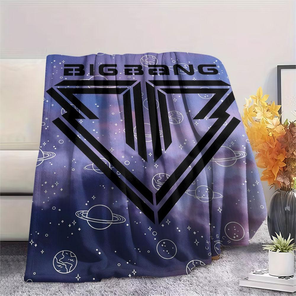 BIGBANG Printed Flannel Blanket, Soft Throw for Bedroom Sofa, Washable, Christmas Present, Great Gift.