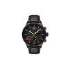 Speedmaster Series Quartz Movement 100 Meters Water Resistant Watch 45 Mm Black Dial Stainless Steel Case Leather Strap T116.617.36.051.01