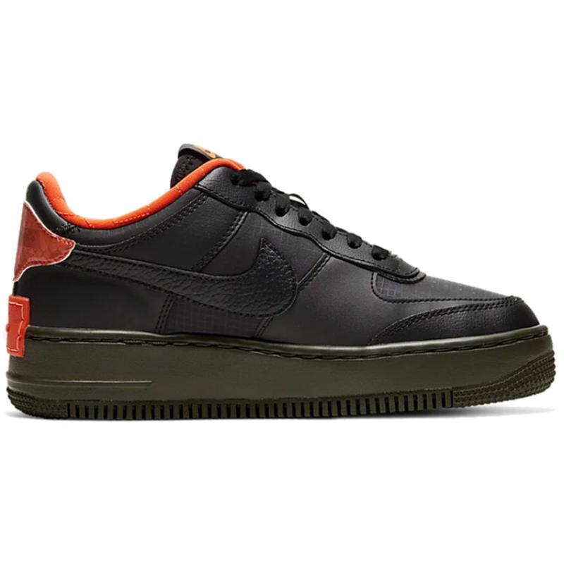 Nike Air Force 1 Low Shadow Black Hyper Crimson Cargo Khaki Women's Sneakers CQ3317-001