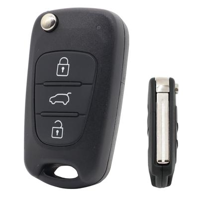 3 Button Car Key Case Remote Flip Key Fob Shell Uncut Blade Car Key Cover For Hyundai I10 I20 I30 Ix35 Ix20 Elantra Replacement