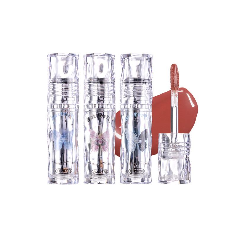 FLORTTE Girls' Dormitory Watery Light Lip Lacquer - So Beautifully Amelia: Transfer-resistant Mirror Gloss