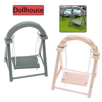 1:12 Swing Chair Toy Dollhouse Miniature Furniture Swing Chair DIY Garden Play Scene House Layout Children’s Toy