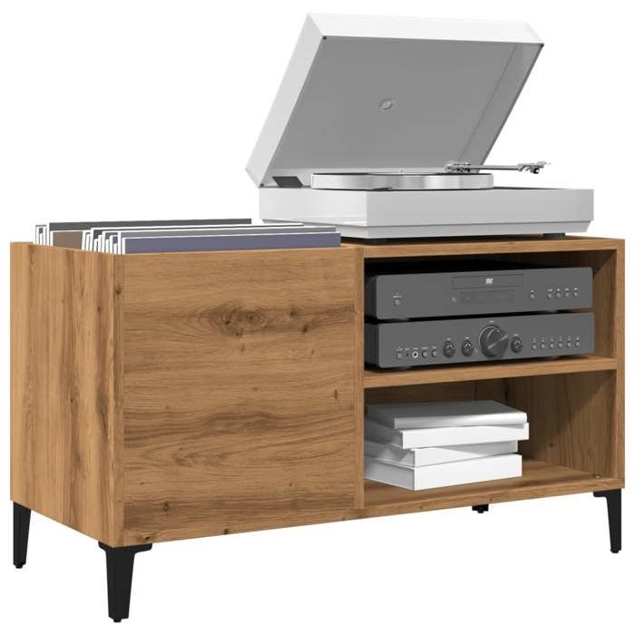 VidaXL Armoire à disques chêne artisanal 84,5x38x48 cm bois ingénierie 857166