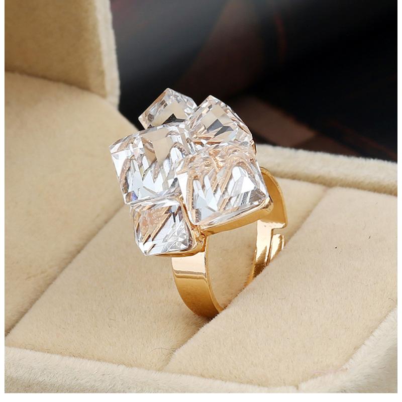 

Кристалл Открытое кольцо Геометрический сплав Кольцо на палец Ювелирные изделия E