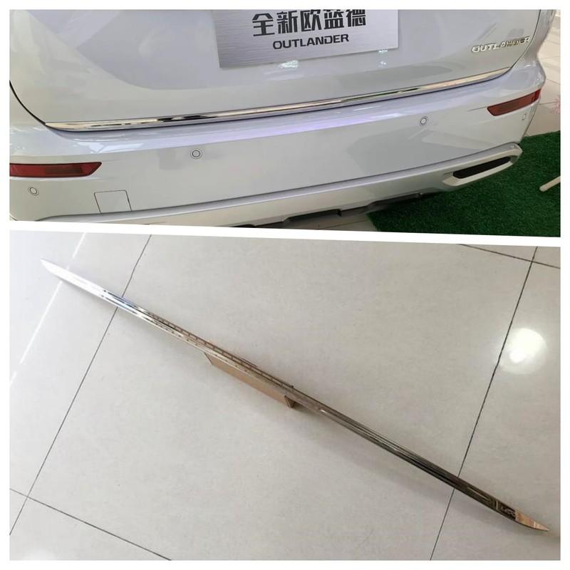 For Mitsubishi Outlander 2013- -2024 Stainless Steel Rear Door Trunk Lid Tailgate Strips Trims Car Styling Accessories