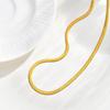 French Chic Layered Stainless Steel Necklace Set for Women, Gold Plated Snake Heart Chain 3-in-1 Tarnish Free Jewelry