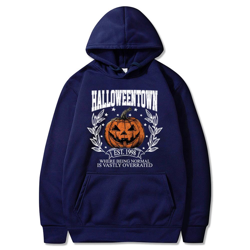 Halloween Town 1998 Retro Halloween Sweatshirt Pumpkin Autumn Party Trendy Sweatshirt Men Womnen Fleece Hoodies
