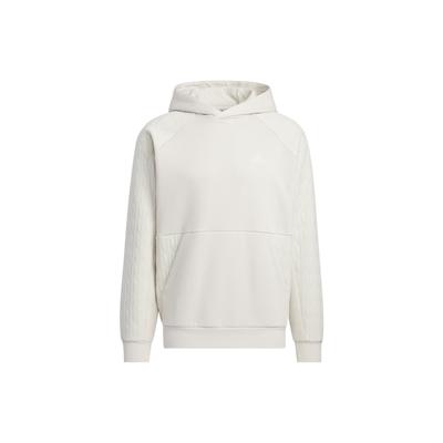 adidas Solid Color Logo Print Hoodie Long Sleeve Sweatshirt Men Tops White HN8997