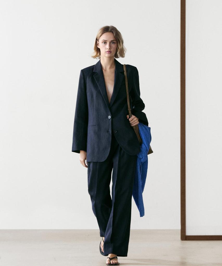 Masimodutti Linen Suit Pants