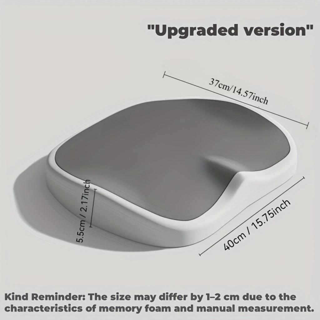 Single Piece Memory Foam Cushion for Office Chairs,Ergonomic Designed for Maximum Comfort During Extended Sitting Periods