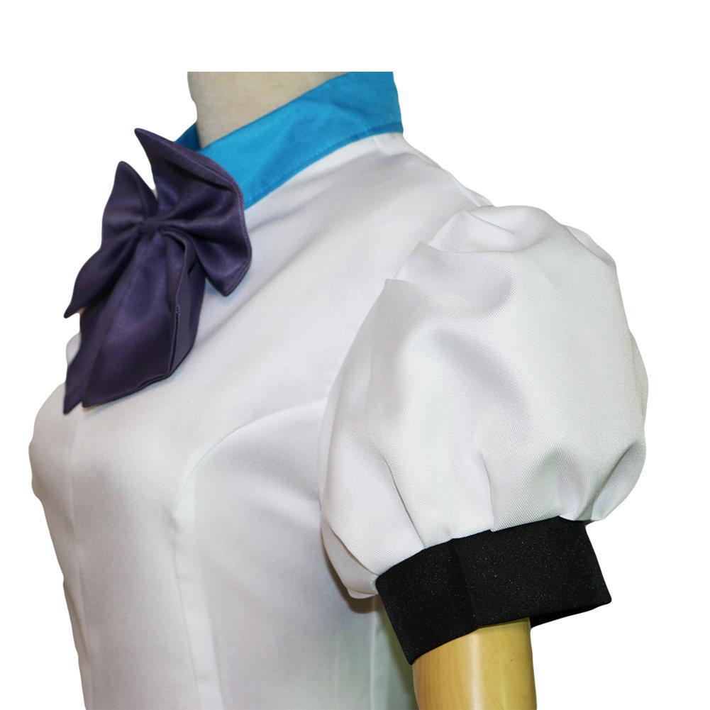 Anime When They Cry Higurashi No Naku Koro Ni Rena Ryuugu Halloween Cosplay Costume with Hat and Wristbands