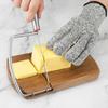 Wooden Cheese Cutter Board with Steel Blade Multipurpose Butter Bread Food Slicer for Culinary Enthusiasts and Chefs