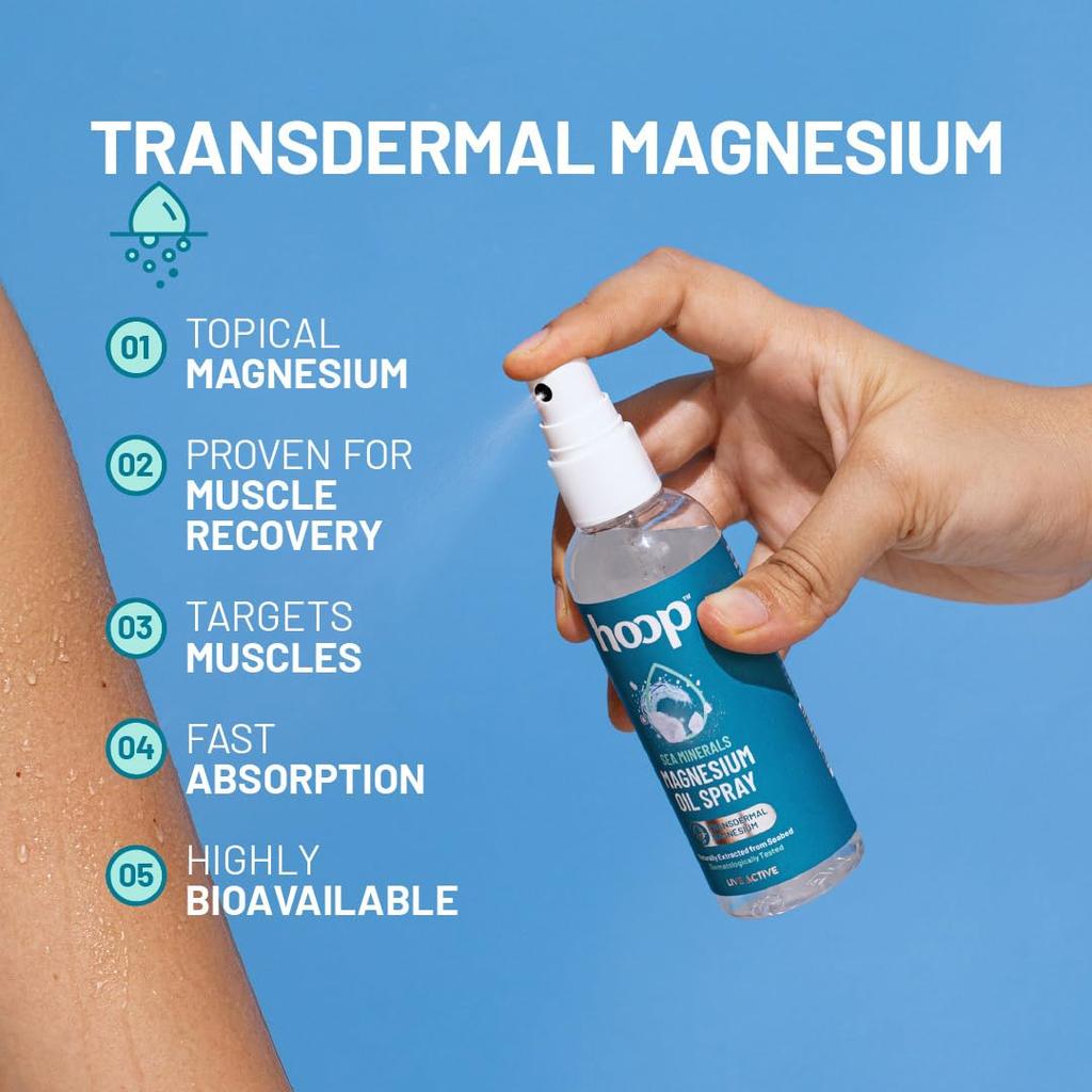Hoop Magnesium Oil Spray 100 Ml Pack For Muscle Recovery Relaxation And Better Sleep