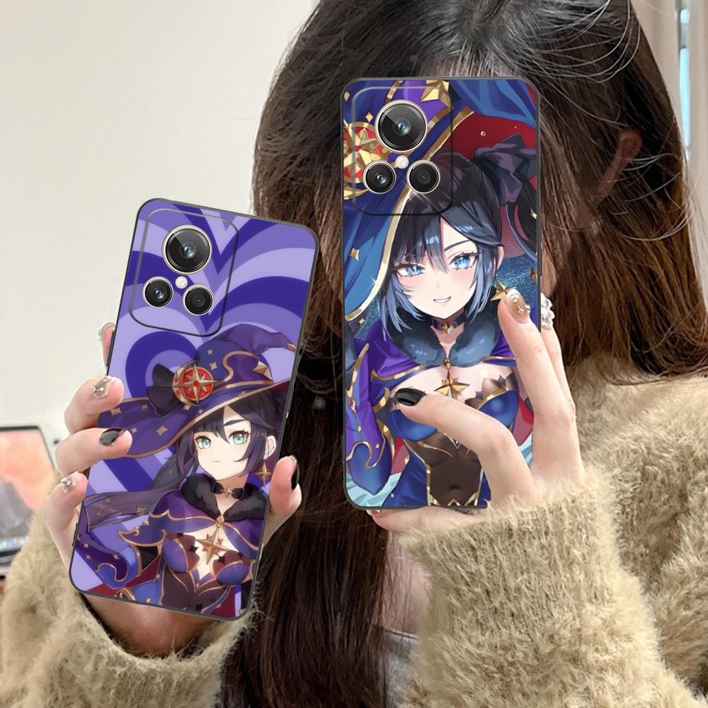 Game GI Mona Matte TPU Mobile Phone Case for Realme 15 14 13 12 11 10 9 Pro Plus T i Lite 5G Colorful Printing Cover