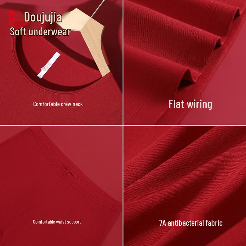 Hodohome Damen Rote Thermounterwäsche & Socken 3-teiliges Geschenkset