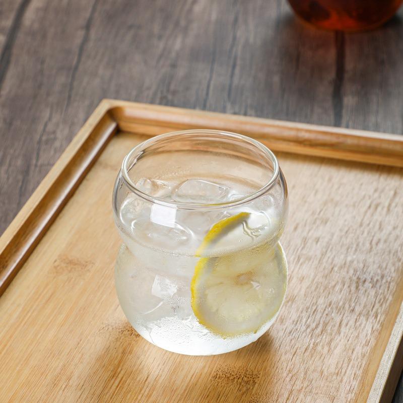 Einwandiges Haushalts-Gastfreundschafts-Saftglas aus hochreinem Borosilikatglas, hitzebeständig, transparent, Latte-Kaffeebecher, Frühstücksbecher