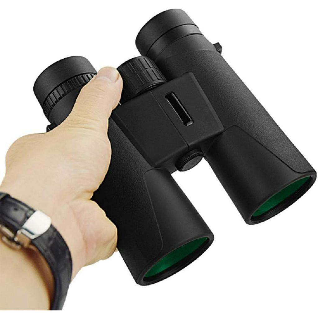 10X42 Professional Binoculars with Smartphone Adapter, Compact Waterproof Low Night Vision Binoculars for Adult Birds Watching Hunting Concert Travel